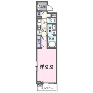 1K 間取り図