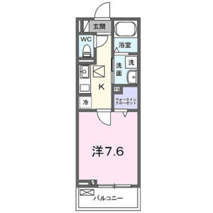 1K 間取り図