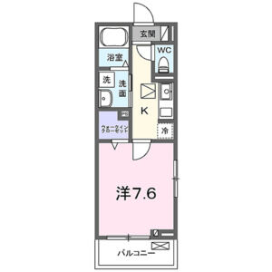 1K 間取り図