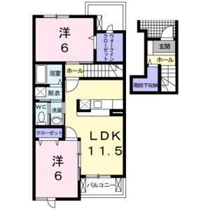 2LDK 間取り図