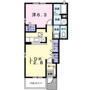 1LDK 間取り図