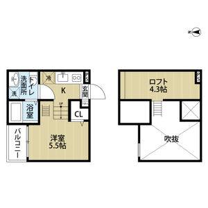 ワンルーム 間取り図