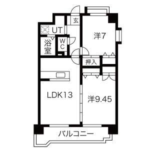 2LDK 間取り図
