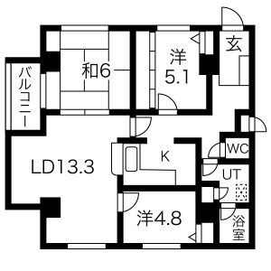 3LDK 間取り図
