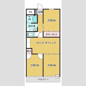 3DK 間取り図