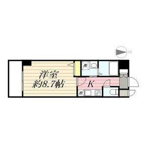1K 間取り図