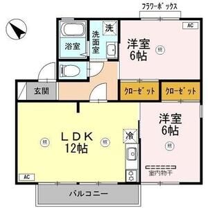 2LDK 間取り図