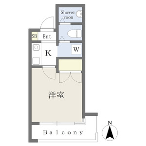 1K 間取り図