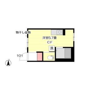 ワンルーム 間取り図