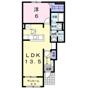1LDK 間取り図