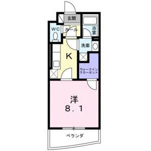 1K 間取り図