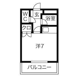 ワンルーム 間取り図