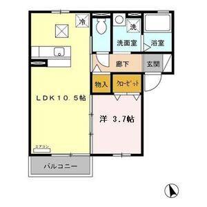 1LDK 間取り図