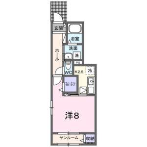 1K 間取り図