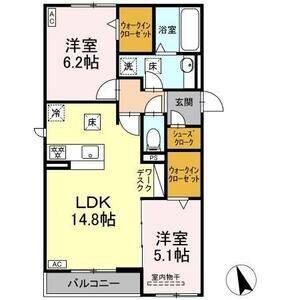 2LDK 間取り図