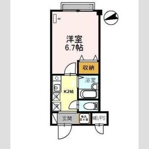 1K 間取り図