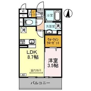 1LDK 間取り図