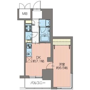 1DK 間取り図
