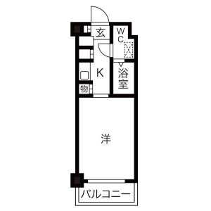 ワンルーム 間取り図