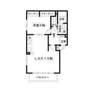 1LDK 間取り図