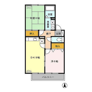 2DK 間取り図