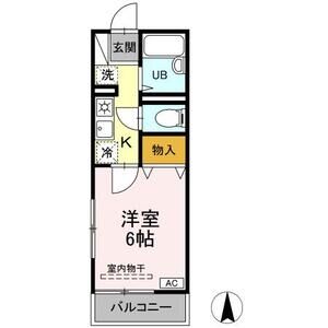 1K 間取り図