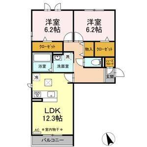 2LDK 間取り図