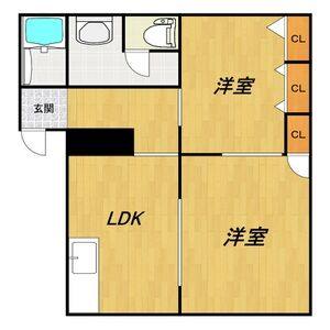 2DK 間取り図