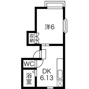 1K 間取り図