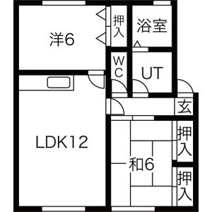 2LDK 間取り図
