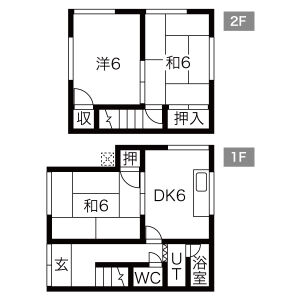 3DK 間取り図