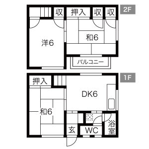 3DK 間取り図