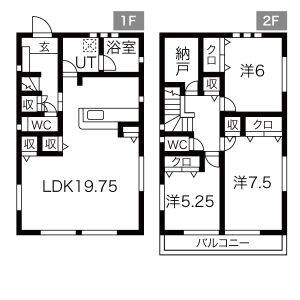 3LDK 間取り図