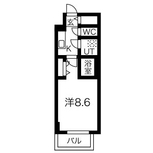 1K 間取り図