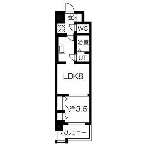 1LDK 間取り図