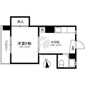 1DK 間取り図