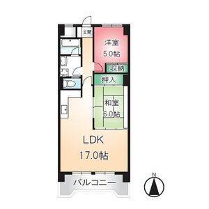 2LDK 間取り図
