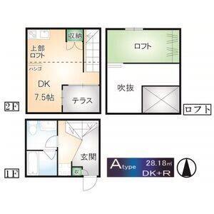 1DK 間取り図