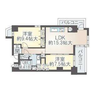 2LDK 間取り図
