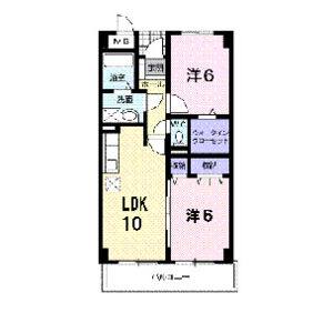 2LDK 間取り図