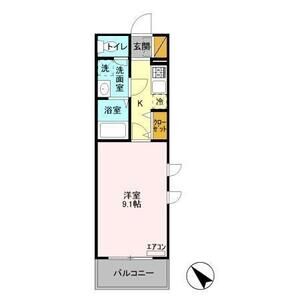 1K 間取り図