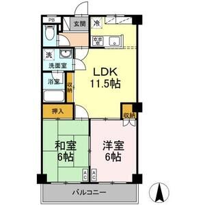 2LDK 間取り図