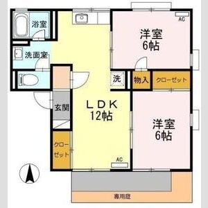 2LDK 間取り図