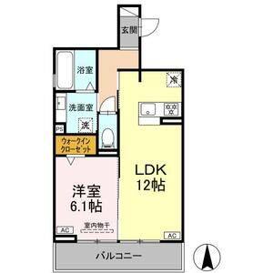 1LDK 間取り図