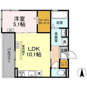 1LDK 間取り図