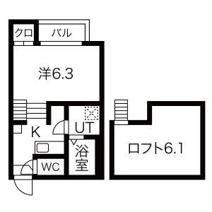 1K 間取り図