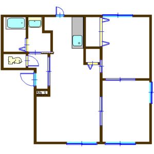 2LDK 間取り図