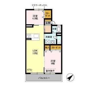 2LDK 間取り図