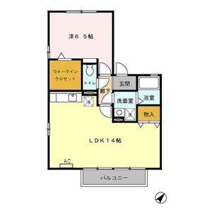 1LDK 間取り図