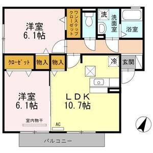2LDK 間取り図